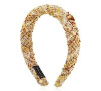 Diademas para mujer vintage de punto con botones para salir con diadema versátil (amarillo)