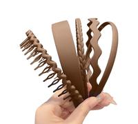 Diademas para Mujeres con Dientes | Accesorio para el Cabello con Patrón Serrado - 5 Piezas de Diadema con Dientes Antideslizante | para Chicas Adolescentes Ejercicio Yoga Uso