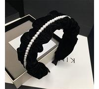 diademas para mujeres Diadema plisada de terciopelo, horquilla negra con temperamento, diadema con temperamento, accesorios for el cabello