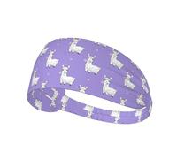 Diademas para mujeres y hombres, lindas diademas de alpaca para comer hierba, color morado, para deportes, entrenamiento, correr, atlética
