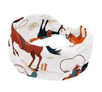 Diademas para mujeres y niñas, banda elástica para el pelo, diseño vintage de cactus salvaje, vaqueras occidentales, caballo, rodeo, antideslizante, diadema ancha, envoltura para la cabeza, accesorios