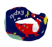 Diademas para mujeres y niñas, diseño de dinosaurio, color azul que nunca deja de explorar, diadema ancha y suave, elástica con nudos, diadema deportiva de moda para entrenamiento, yoga, gimnasio y