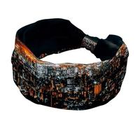 Diademas para mujeres y niñas, hermosa arquitectura de edificio urbano, suave y ancha, diadema elástica anudada, diadema deportiva de moda para entrenamiento, yoga, gimnasio, correr