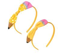 Diademas para niña, accesorios para el pelo lindo, moda de vuelta a la escuela, ajuste elástico cómodo, material de tela con diseño de para trajes de guardería, fiestas escolares y vestidos