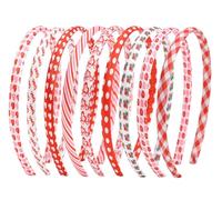 Diademas para niñas, 9 unidades, bandas finas para la cabeza para niños, diademas delgadas con forma de corazón, tela floral para niños, recuerdos de fiesta