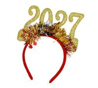 Diademas para niños y 2027 Tocado navideño, Gold | Happy Hair Rings Protable para entusiastas de las fiestas, tocado del Festival de 2027 para de