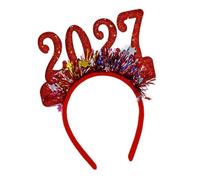 Diademas para niños y 2027 Tocado navideño, Red | Happy Hair Rings Protable para entusiastas de las fiestas, tocado del Festival de 2027 para de