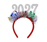 Diademas para niños y 2027 Tocado navideño, Silver | Happy Hair Rings Protable para entusiastas de las fiestas, tocado del Festival de 2027 para de
