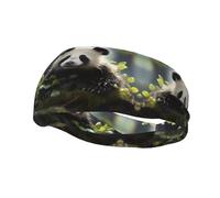 Diademas personalizadas únicas para hombres y mujeres, elegantes bandas de sudor para correr, entrenar y hacer deporte, absorben la humedad y son elásticas CubMossyGaze