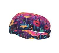 Diademas personalizadas únicas para hombres y mujeres, elegantes bandas para el sudor para correr, entrenar y hacer deporte, absorben la humedad y son elásticas, flores de jardín