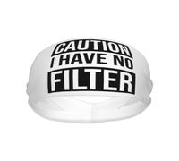 Diademas Precaución: No Tengo Filtro. Banda Deportiva para el Sudor Que Absorbe la Humedad. Bandas para el Cabello Unisex para Adultos.