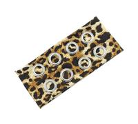 Diademas punk de moda con estampado animal y detalle de tachuelas, elegante envoltura para la cabeza adecuada para el uso diario y eventos