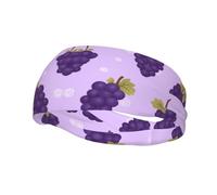 Diademas Purple Grapes2 para Mujer, Antideslizantes, para Deportes, para el Cabello, Que absorben el Sudor, elásticas y Suaves, Ideales para Correr, Viajar y como Accesorio de Moda.