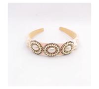 Diademas redondas de perlas simuladas, accesorios para el cabello para mujer, diadema de cristal vintage barroco, tocado de perlas vintage para mujer