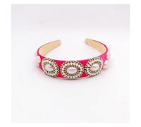 Diademas redondas de perlas simuladas, accesorios para el cabello para mujer, diadema de cristal vintage barroco, tocado de perlas vintage para mujer