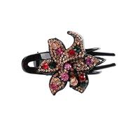 Diademas Rhinestone Flowell Flower Duckbill Hair Garras Vintage Play Clips Accesorios for el cabello for las mujeres Shinning PonyTail Headwear Diadema Mujer(13)