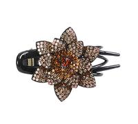 Diademas Rhinestone Flowell Flower Duckbill Hair Garras Vintage Play Clips Accesorios for el cabello for las mujeres Shinning PonyTail Headwear Diadema Mujer(RY9579-C)