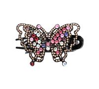 Diademas Rhinestone Flowell Flower Duckbill Hair Garras Vintage Play Clips Accesorios for el cabello for las mujeres Shinning PonyTail Headwear Diadema Mujer(CB0762-H)