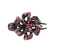 Diademas Rhinestone Flowell Flower Duckbill Hair Garras Vintage Play Clips Accesorios for el cabello for las mujeres Shinning PonyTail Headwear Diadema Mujer(6)