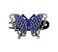 Diademas Rhinestone Flowell Flower Duckbill Hair Garras Vintage Play Clips Accesorios for el cabello for las mujeres Shinning PonyTail Headwear Diadema Mujer(CB0762-C)
