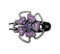 Diademas Rhinestone Flowell Flower Duckbill Hair Garras Vintage Play Clips Accesorios for el cabello for las mujeres Shinning PonyTail Headwear Diadema Mujer(CB0763-B)