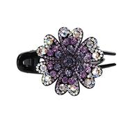 Diademas Rhinestone Flowell Flower Duckbill Hair Garras Vintage Play Clips Accesorios for el cabello for las mujeres Shinning PonyTail Headwear Diadema Mujer(E)
