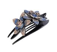 Diademas Rhinestone Flowell Flower Duckbill Hair Garras Vintage Play Clips Accesorios for el cabello for las mujeres Shinning PonyTail Headwear Diadema Mujer(CB0104-E)
