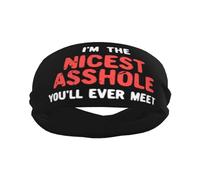 Diademas Soy el Idiota más Agradable Que jamás conocerás, Banda Deportiva para el Sudor, Bandas para la Cabeza Que absorben la Humedad, Banda para el Cabello Unisex para Adultos