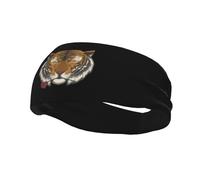 Diademas Tiger Bites The Rose para hombre y mujer, antideslizantes, absorbentes, deportivas, para gimnasio, baloncesto, yoga