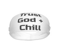 Diademas Trust God and Chill Sport Sweatband Bandas para la Cabeza Que absorben la Humedad Banda para el Cabello Unisex para Adultos