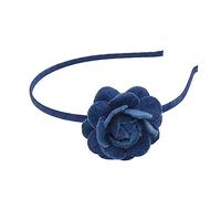 Diademas únicas de mezclilla lavada para mujer, clip antideslizante para el pelo con diadema de rosa para niñas, lavar la cara, deportes, lavar la cara, diademas para mujer, diadema para lavar la cara