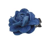 Diademas únicas de mezclilla lavada para mujer, clip para el pelo con forma de rosa, para lavar la cara y deportes