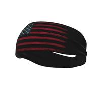 Diademas Vintage América Bandera Americana 3 Banda para el sudor para mujeres Hombres-Yoga Banda para el sudor Bandas elásticas anchas para el cabello para deportes Fitness