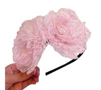 Diademas vintage de encaje floral de malla para el pelo, accesorios para fotos dulces, accesorios para el cabello hechos a mano, accesorios para el cabello para mujeres, diademas de encaje hechas a