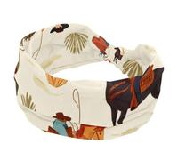 Diademas vintage de vaqueras salvajes occidentales con caballos para entrenamiento de mujer, diademas turbantes suaves, diademas anchas de moda, diademas elásticas antideslizantes
