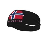 Diademas Vintage Noruega Bandera Noruega Banda para El Sudor para Mujeres Hombres-Yoga Banda para El Sudor Bandas Elásticas Anchas para El Cabello para Deportes Fitness