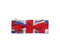 Diademas vívidas con estampado de la bandera del Reino Unido, suaves, elásticas, bonitos lazos para el pelo para bebés de 0 a 6 meses