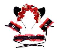 Diadenta de orejas de gato, diadema de orejas para gatos para mujeres | Halloween Cat Diadema con campanas,Accesorios para disfraces de tocado para Navidad, clubes nocturnos, fiestas de San Valentín