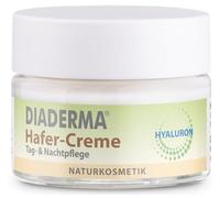 DIADERMA Crema de avena para el día y la noche, 50 ml: crema hidratante con ácido hialurónico y el poder nutritivo de la avena, cosmética natural, vegana