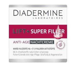 DIADERMINE LIFT+ Crema de noche Super Filler para rellenar las arrugas, cuidado antiedad, 1 unidad (1 x 50 ml)