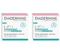 Diadermine Lift+ Creme Hidratante Anti Arrugas Textura Legere Cuidado Firmeza - Pro-Colágeno y Soja - Piel normal a mixta - 90% de ingredientes de origen natural - Bote de 50 ml - Lote de 2