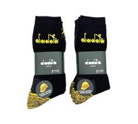 Diadora 6 Pares Calcetines de Trabajo Unisex de Rizo Reforzados en Puntera y Talón Media Pierna - Extra Comfort Nuevo Modelo, dorado, 43-46