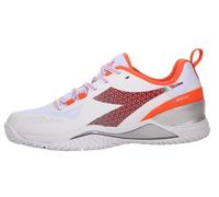 Diadora BLUSHIELD TORNEO W AG - Zapatillas de tenis para mujer, color blanco y rojo, Blanco, 43 EU