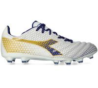 Diadora - Bota de fútbol Brasil Elite GR LT LP12 FG, Unisex, White-Gold, 8,5 UK