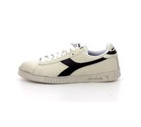 Diadora Game L Low Waxed, Sneakers, Unisex adulto, Blanco White Black, 40.5 EU