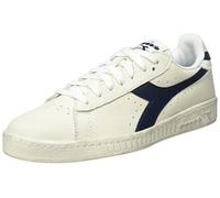 Diadora Game L Low Waxed, Sneakers, Unisex adulto, Blanco White Blue Caspian Sea, 45 EU