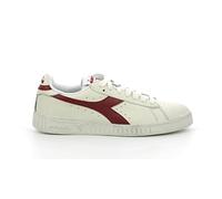 Diadora Game L Low Waxed, Sneakers, Unisex adulto, Blanco White Red, 43 EU