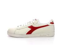 Diadora Game L Low Waxed, Sneakers, Unisex adulto, Blanco White Red Pepper, 36.5 EU