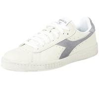 Diadora Game L Low Waxed Suede Pop - Zapatillas de Deporte Unisex para Adultos, Color Blanco y Gris, 42.5 EU, White Ultimate Gray, 42.5 EU