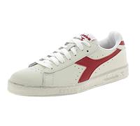 Diadora Game L Low Waxed, Zapatillas de Gimnasio Unisex Adulto, White Red Pepper, 42.5 EU